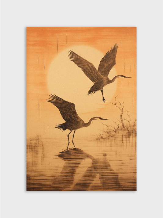 Cranes at Dusk